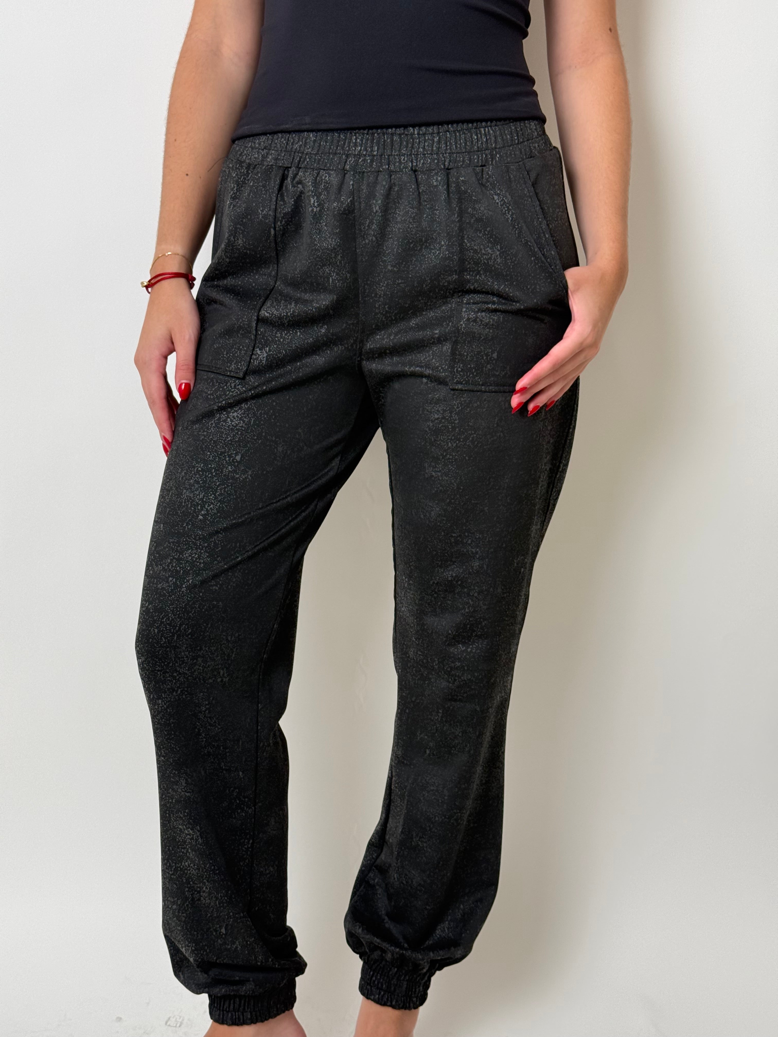 Black Printed Jogger
