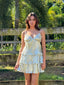 Silver Ruffles Short Dress