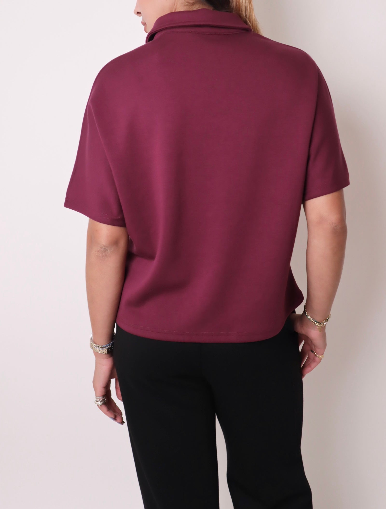Zipper Polo Top