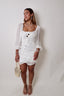 White Small Bows Short Dress