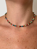 Thin Mix Gems Necklace