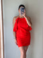 Red Ruffled Dress