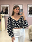 Black and White Polka Dots Top