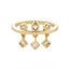 Gold Falling Stones Ring