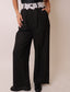 Black Lace Detail Pant