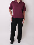 Zipper Polo Top