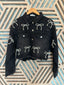 Black Bows Denim Jacket