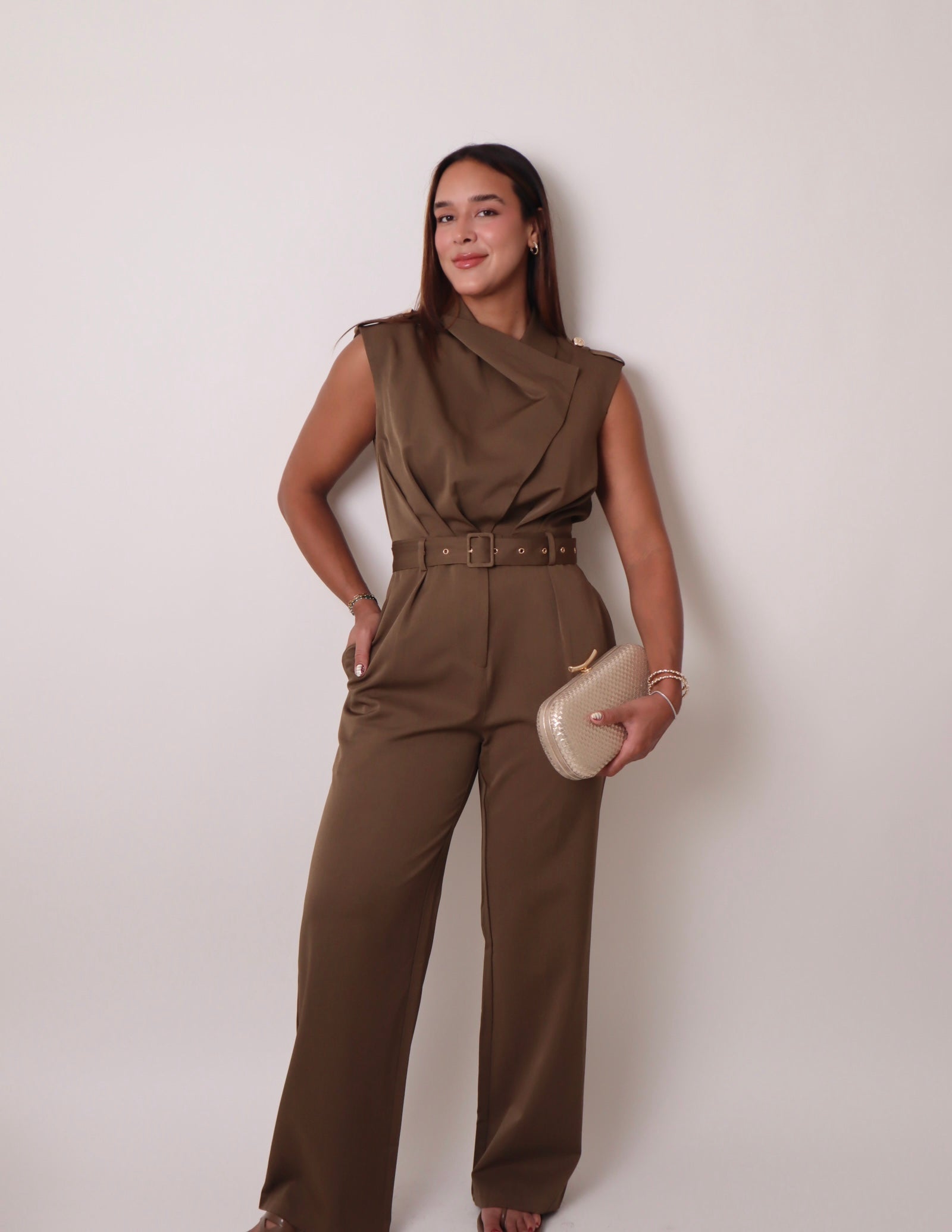 Waist Belt Jumpsuit