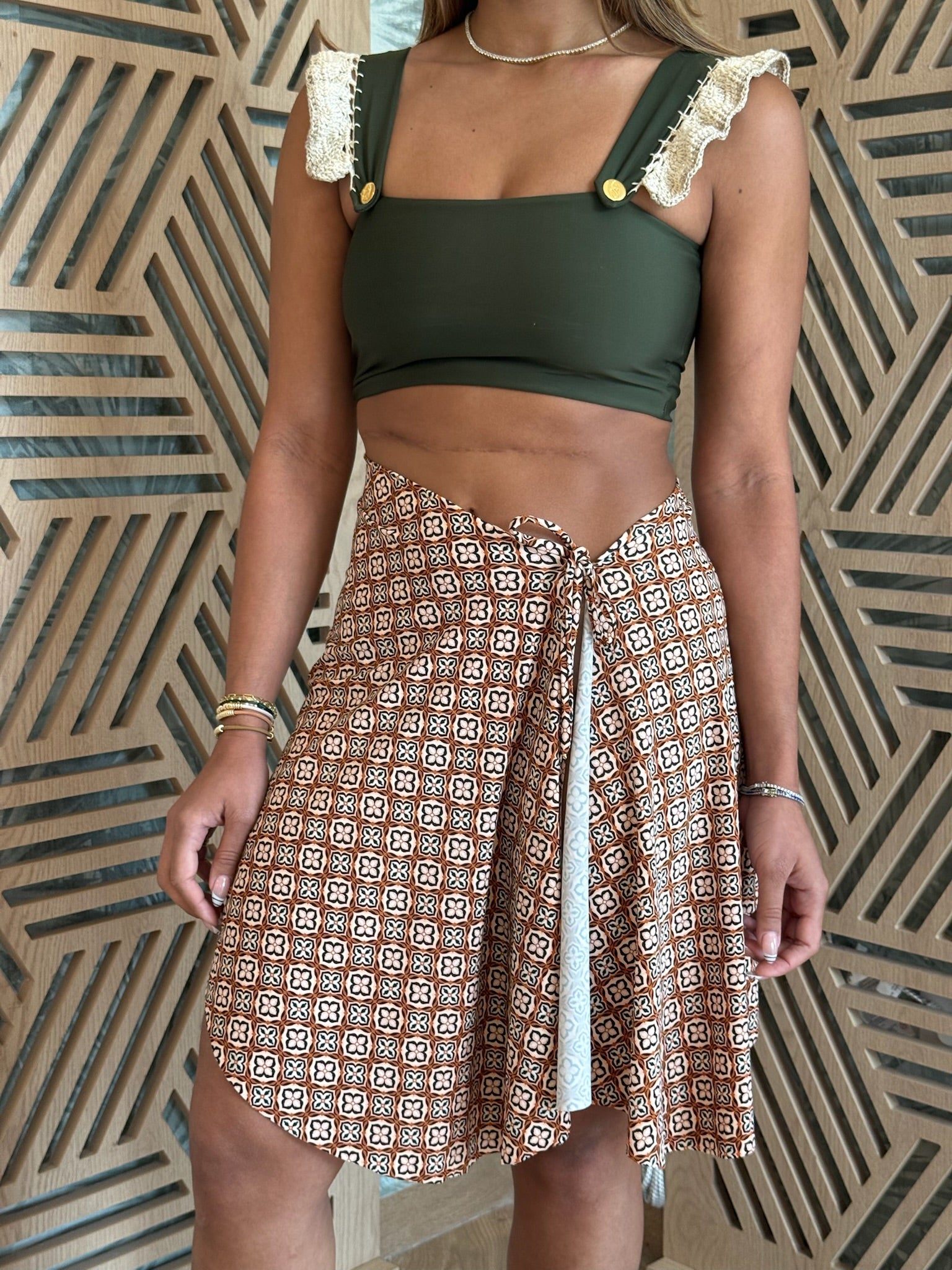 Allegra Olive Bikini Top