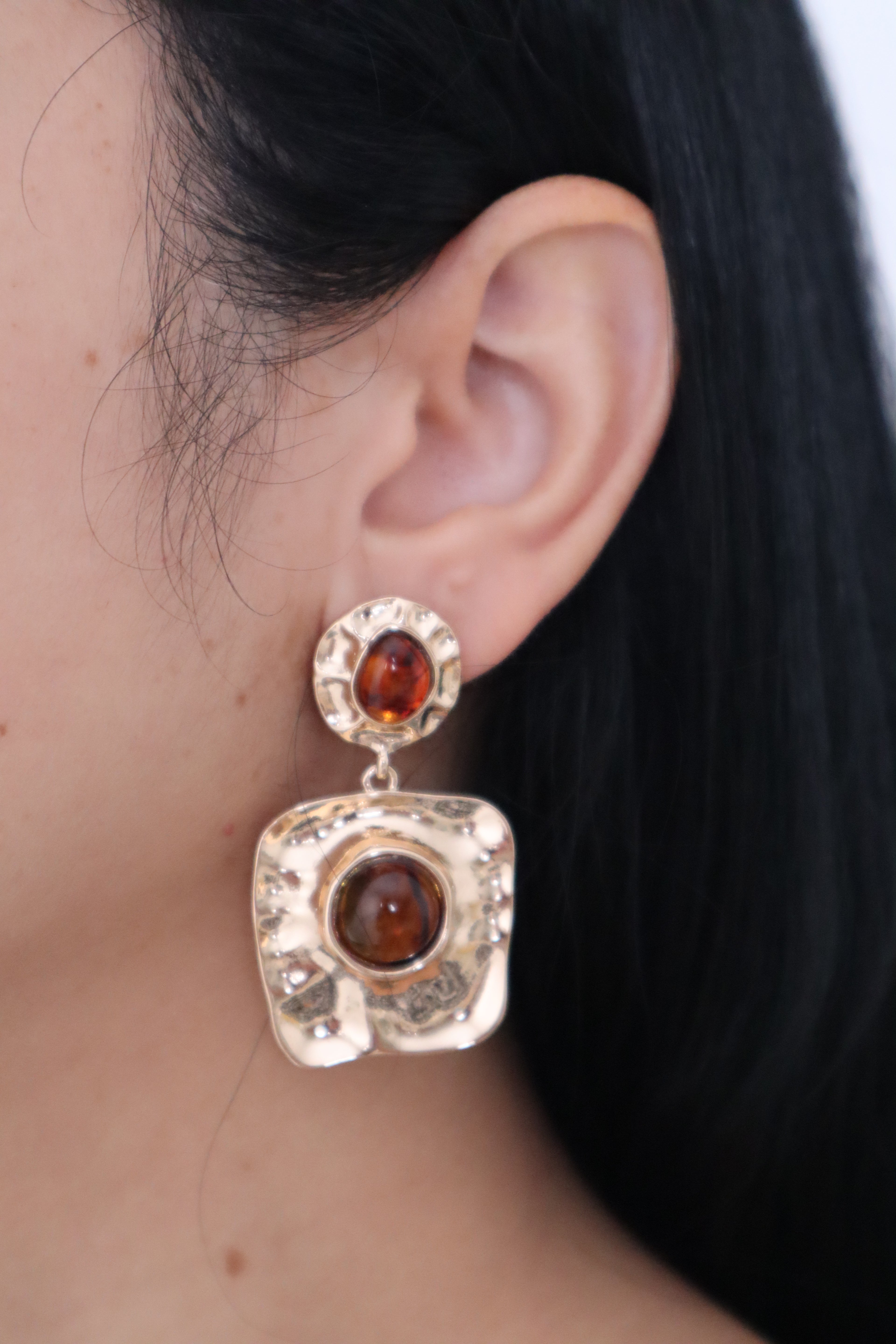 Andante Hammered Drop Earrings