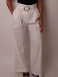 Ivory Long Pant & Gold Belt