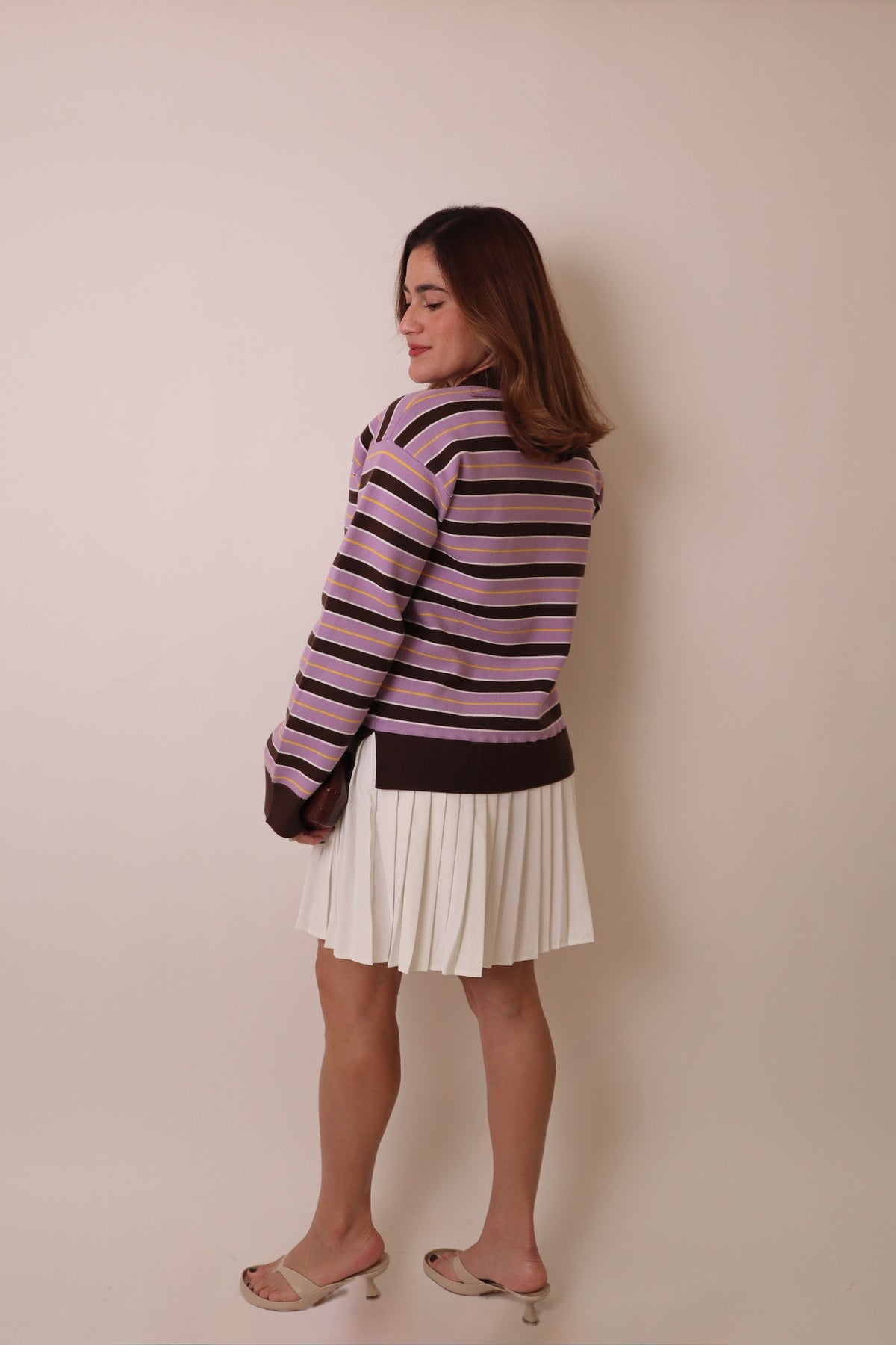 Pleated Polo Mini Dress