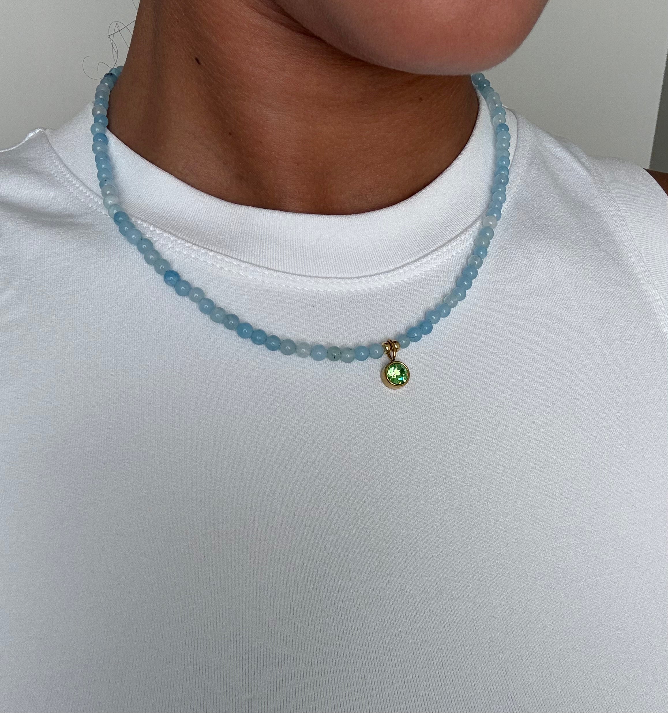 Baby Blue Mini Stone Necklace