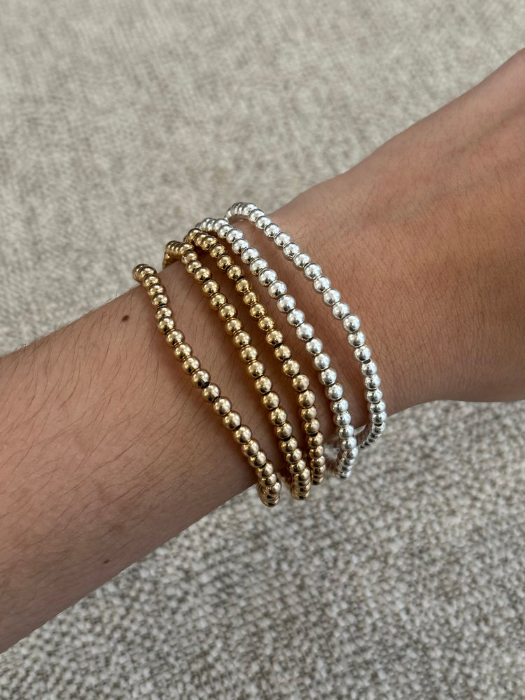 Gold Beads Stack Bracelets