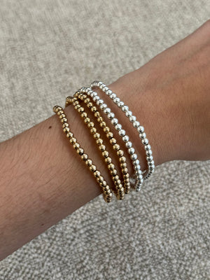 
            
                Load image into Gallery viewer, Gold Beads Stack Bracelets
            
        