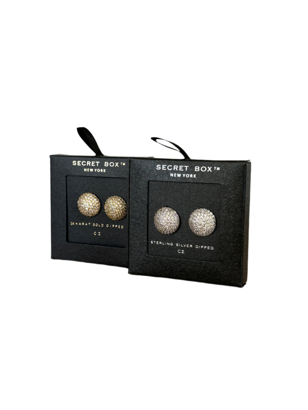 14K Gold Dipped Paved Earrings
