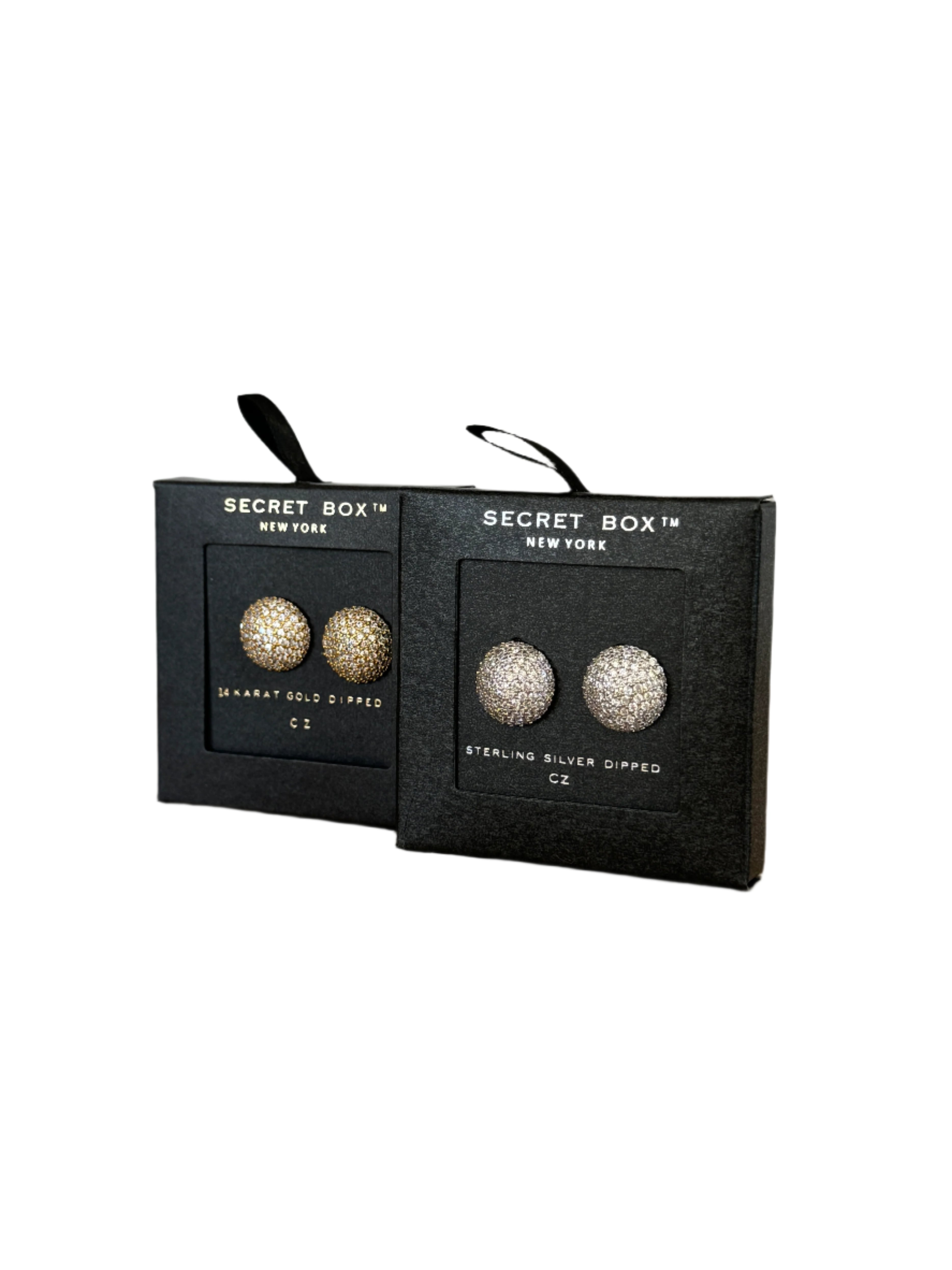 14K Gold Dipped Paved Earrings