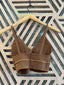 Brown Knitting Crop Top