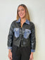 Denim & Faux Leather Jacket