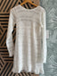 White Texture Mini Dress