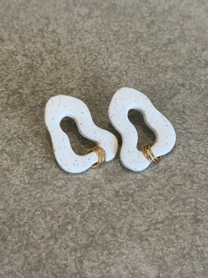 Cloudy Ceramic Earrings