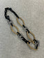 Black & Gold Resin Necklace