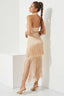 Cream Fringes Halter Dress