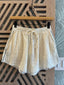 Cream Drawstring Shorts