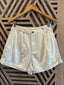 Cream Denim High Waist Short