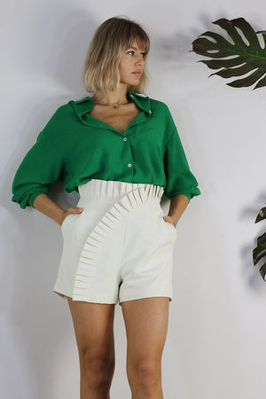 Pleated Detail Short
