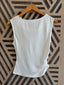 White Cowl Neckline Top