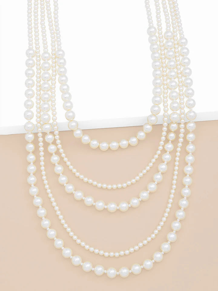 
            
                Load image into Gallery viewer, Layered Mixed Pearl Beaded Long Necklace
            
        