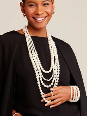 
            
                Load image into Gallery viewer, Layered Mixed Pearl Beaded Long Necklace
            
        