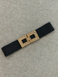 Black Raffia Belt
