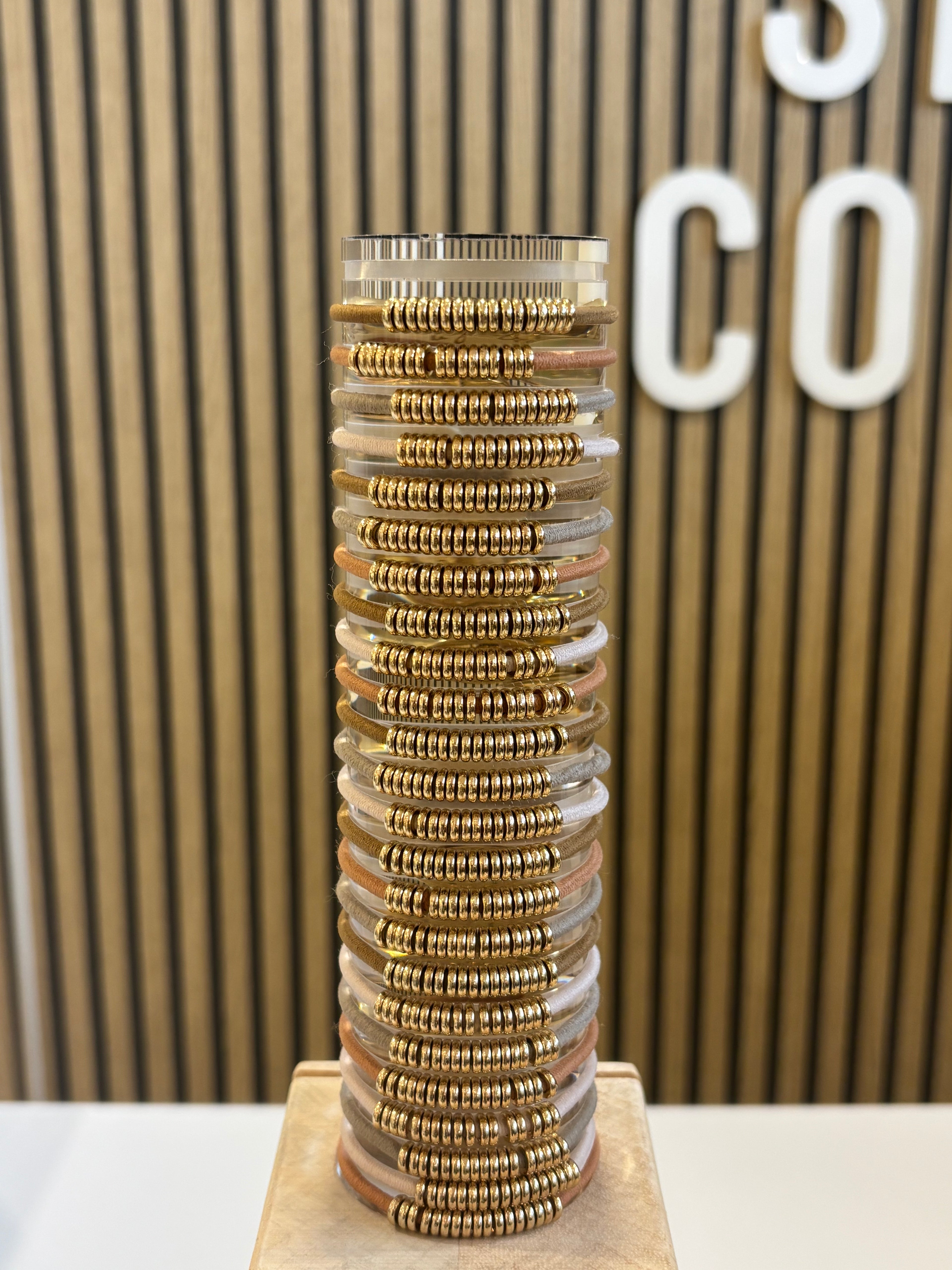 Gold Discs Bracelet/Hairtie