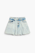 Short denim skirt