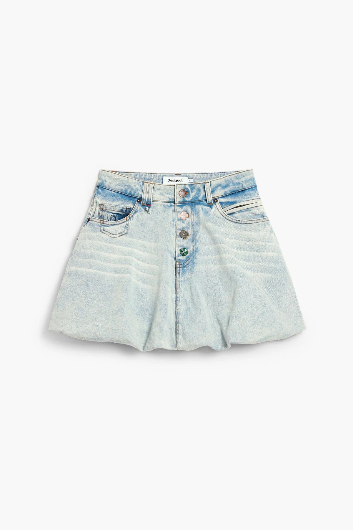Short denim skirt