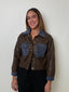 Denim & Faux Leather Jacket
