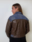 Denim & Faux Leather Jacket