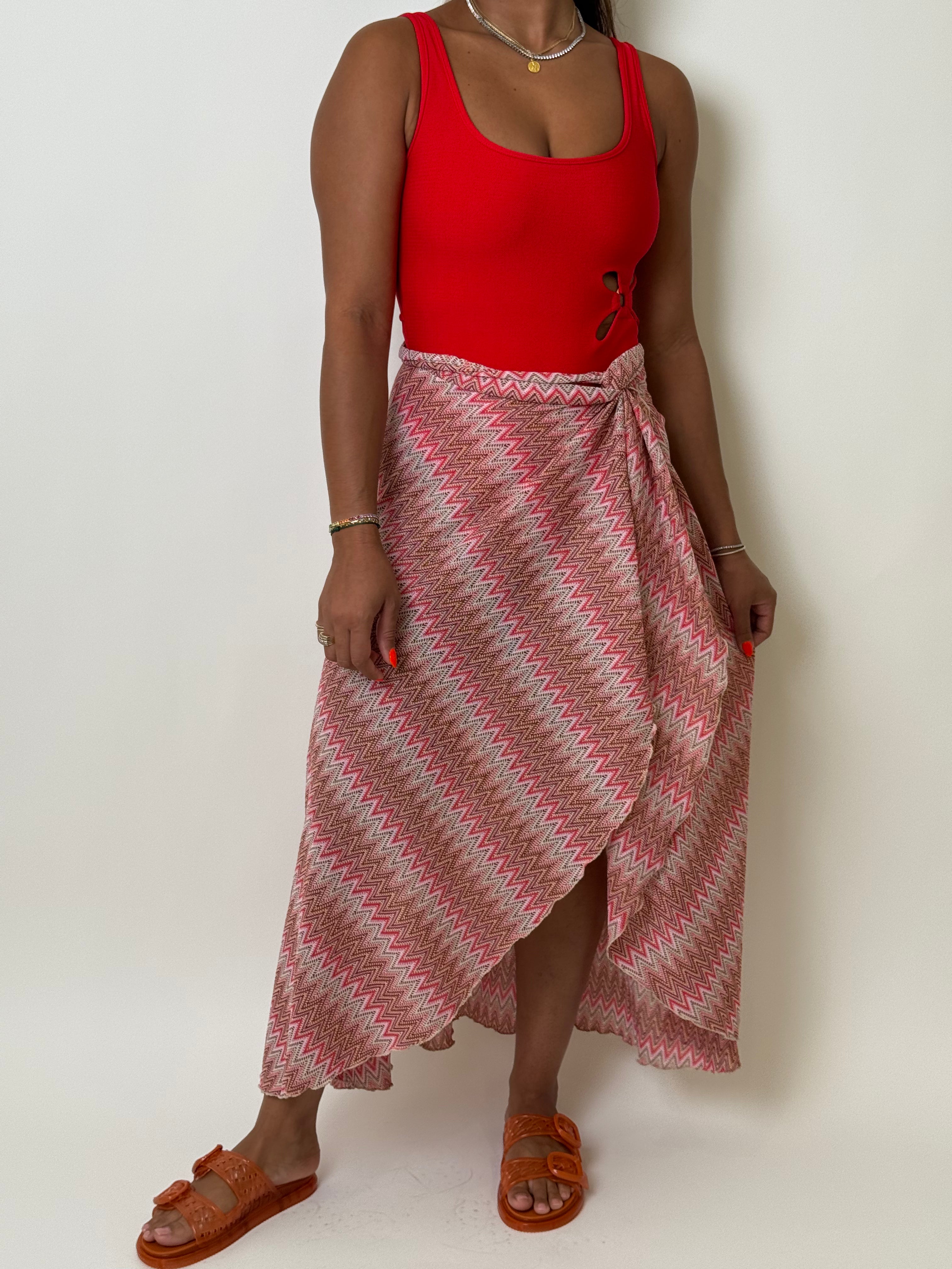 Zig Zag Sarong Pink