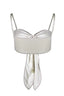 White Pearl Ruched Top