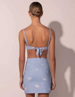 
            
                Load image into Gallery viewer, Blue 3D Big Flowers Cover Up Mini Skirt
            
        