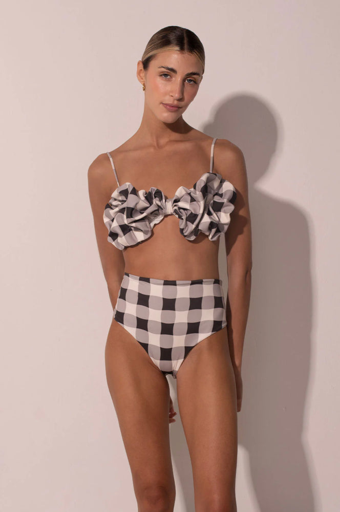 
            
                Load image into Gallery viewer, Black and Ivory Squares Bikini Bottom
            
        