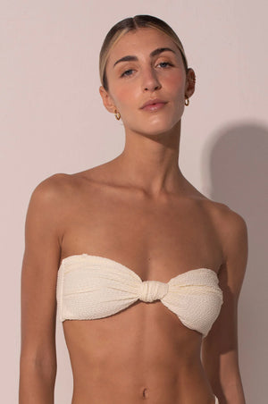 
            
                Load image into Gallery viewer, Ivory Scrunchie Bikini Top
            
        