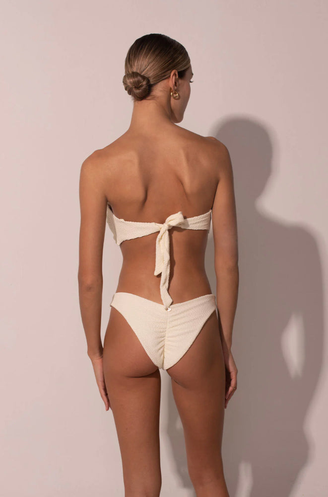 
            
                Load image into Gallery viewer, Ivory Scrunchie Bikini Top
            
        