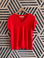 Red V Neck Top