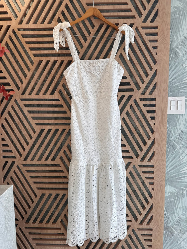 White Lace Long Dress