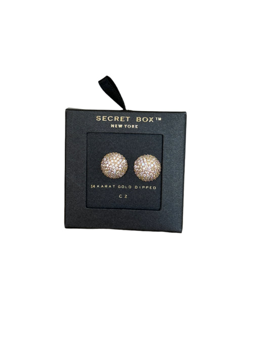 14K Gold Dipped Paved Earrings