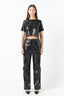 Black Sequins Cargo Pants