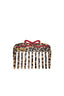 Hand-painted Leopard Bow Pocket Hair Comb